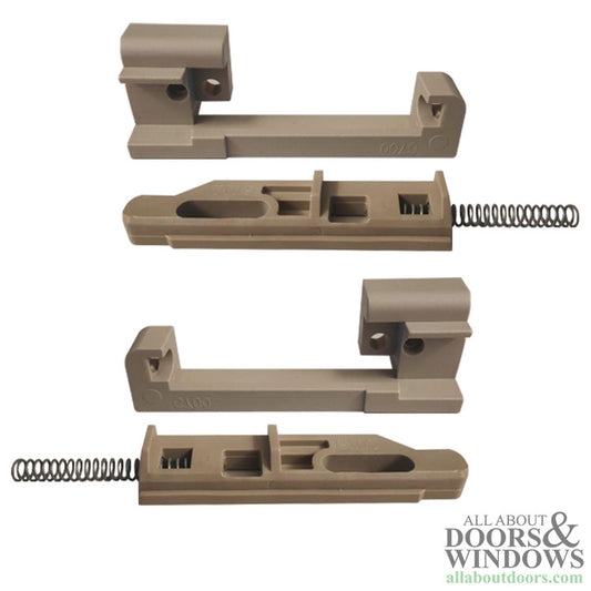 Peachtree Ariel Double Hung Aluminum Upper Sash Tilt Latch Driftwood Finish