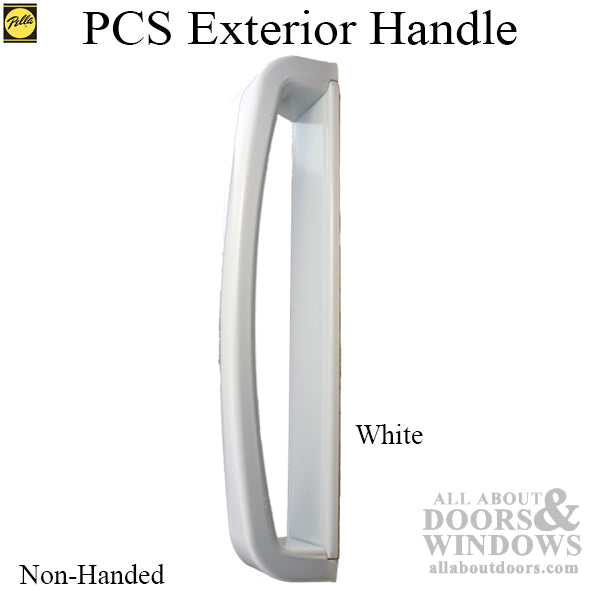 Pella PCS Exterior Handle, Non-Handed - White Finish - Pella PCS Exterior Handle, Non-Handed - White Finish