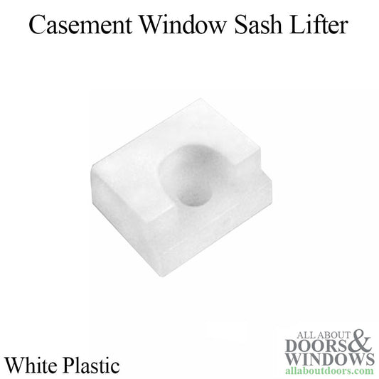 Casement window ramp, Sash Lifter,  plastic 7/16" Tall  - White