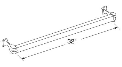 Towel Bar Assembly 32 Inch Chrome - Towel Bar Assembly 32 Inch Chrome