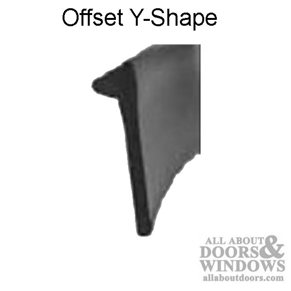 Larson off set Y-Shape Vinyl Storm door sweep - Black - Larson off set Y-Shape Vinyl Storm door sweep - Black