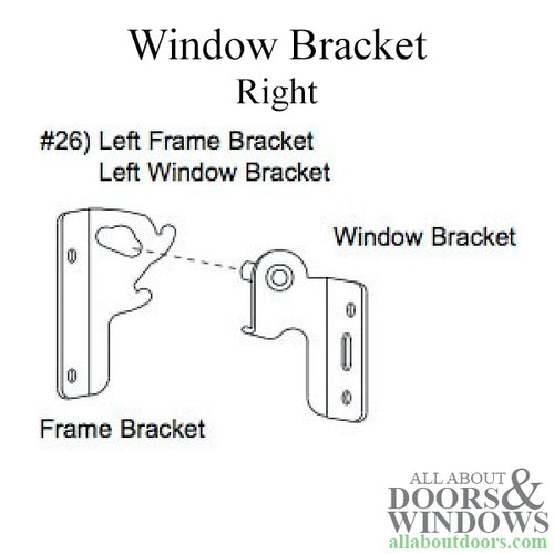 Weather Shield  Visions 2000 Basement window Top Frame Bracket, RH - Weather Shield  Visions 2000 Basement window Top Frame Bracket, RH