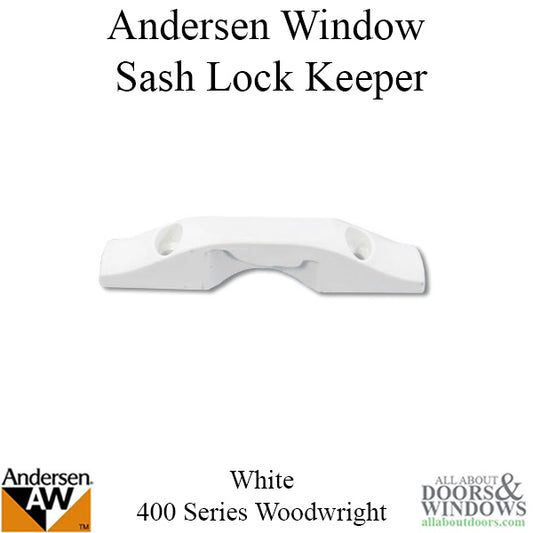 Andersen Sash Lock Keeper for 400 Series Woodwright Double Hung Window - White