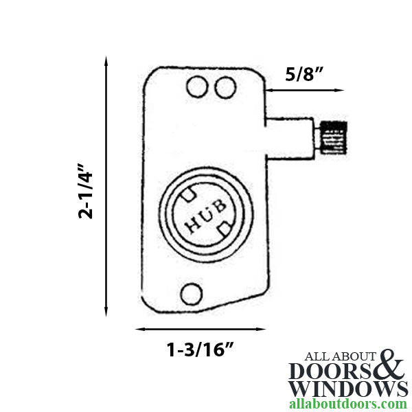 Side Mount Torque Operator for Awning or Louvre Windows 11/16
