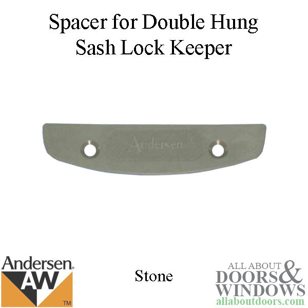 Andersen Sash Lock Shim/Spacer, Perma-Shield Narroline Window - Stone - Andersen Sash Lock Shim/Spacer, Perma-Shield Narroline Window - Stone