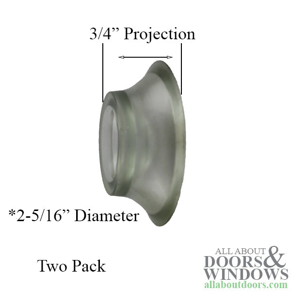 Door Bumper 0.75 Inch Projection Clear Vinyl - Door Bumper 0.75 Inch Projection Clear Vinyl