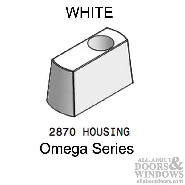 Omega Cylinder Housing for Active Keyed handleset - Wet White - Omega Cylinder Housing for Active Keyed handleset - Wet White