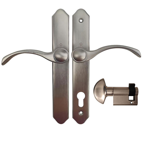 Weather Shield Multipoint Lock Arched Traditional Handle Set Non-Keyed - Weather Shield Multipoint Lock Arched Traditional Handle Set Non-Keyed
