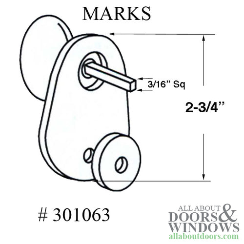 Marks Mortise Cylinder For Storm Doors and Security Doors With Marks Cam - Marks Mortise Cylinder For Storm Doors and Security Doors With Marks Cam