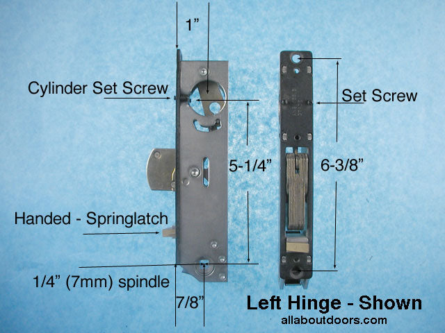 Adams Rite Storm Door Mortise Lock Left HInge - Handed - Adams Rite Storm Door Mortise Lock Left HInge - Handed