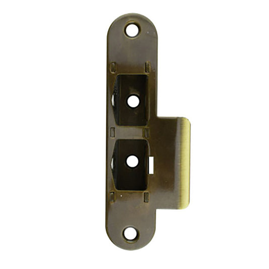 Latch and DeadBolt Receiver, Right Hand - Ant. Brass