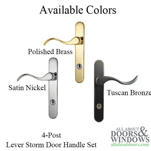 Wright 4 Post Storm Door Handle Set with Keyed Deadbolt - Wright 4 Post Storm Door Handle Set with Keyed Deadbolt