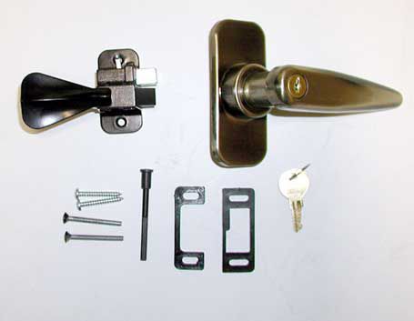 Wartian Handle Set with Keyed Lever for Storm Doors - Wartian Handle Set with Keyed Lever for Storm Doors