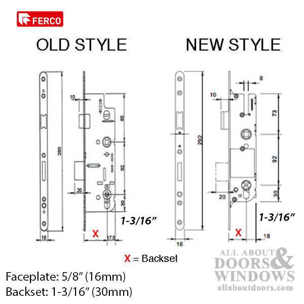 16mm G-U Cremona Europa Active Multipoint Lock w/ Shootbolt - 16mm G-U Cremona Europa Active Multipoint Lock w/ Shootbolt
