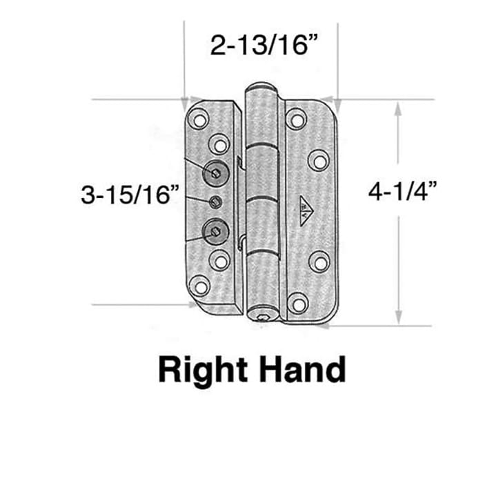Discontinued - Andersen 1992-2005 Frenchwood door Hinge -  Right Hand - Bright Brass - Discontinued - Andersen 1992-2005 Frenchwood door Hinge -  Right Hand - Bright Brass