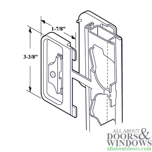 OBSOLETE Non-Handed Latch & Pull for Sliding Screen Door - Black - OBSOLETE Non-Handed Latch & Pull for Sliding Screen Door - Black