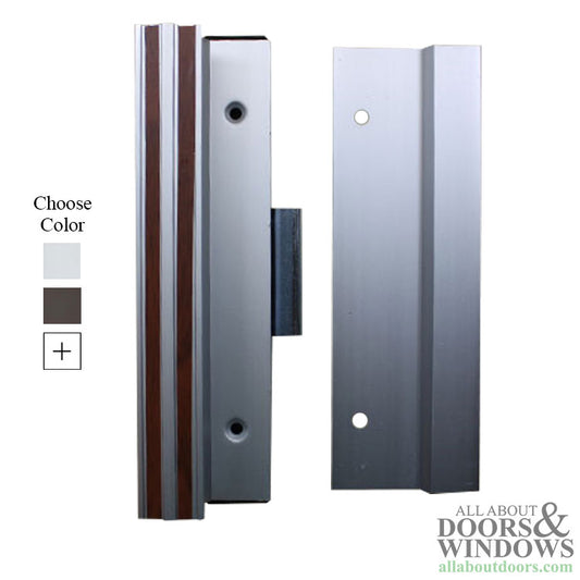 Handle Set for Sliding Patio Doors Extruded Aluminum Inside and Outside Handle Clamp Style Latch