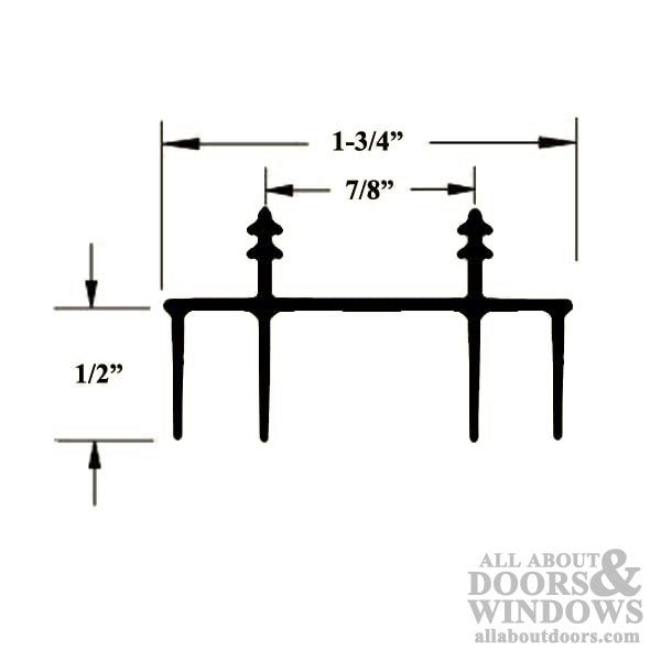 SNE Door Bottom / Sweep, snap-in  35-3/4 - Black - SNE Door Bottom / Sweep, snap-in  35-3/4 - Black