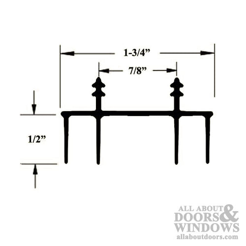 SNE Door Bottom / Sweep, snap-in  35-3/4 - Black - SNE Door Bottom / Sweep, snap-in  35-3/4 - Black