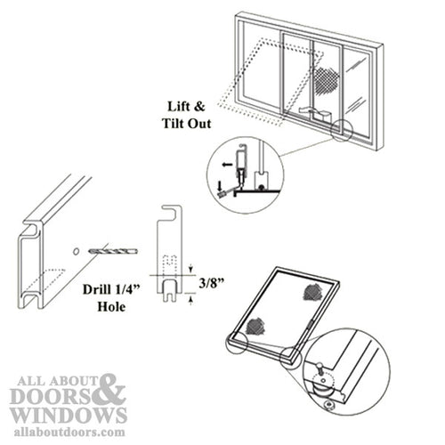 1 Inch Roller Assembly with 1 Inch Nylon Wheel for Sliding Screen Door - 1 Inch Roller Assembly with 1 Inch Nylon Wheel for Sliding Screen Door