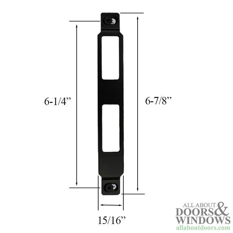 Larson Storm Door QuickFit Latch and Deadbolt Strike Plate 15/16 Inch x 6-7/8 Inch - Larson Storm Door QuickFit Latch and Deadbolt Strike Plate 15/16 Inch x 6-7/8 Inch