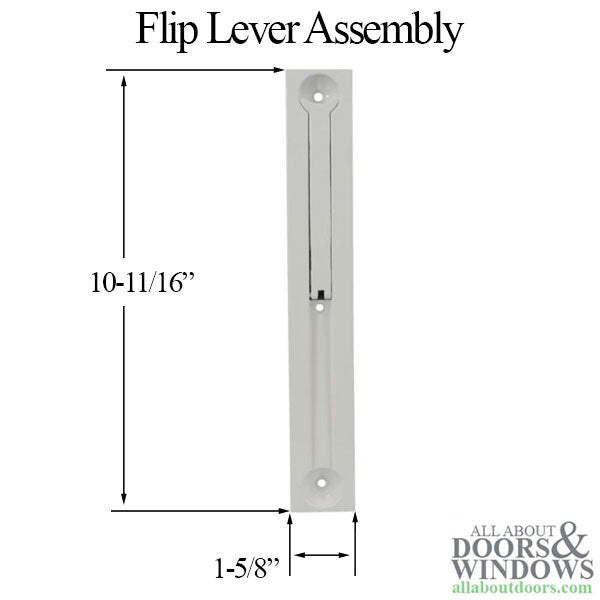 Double Door Flip Lever Assembly, 10-3/4 inch, Choose Color - Double Door Flip Lever Assembly, 10-3/4 inch, Choose Color