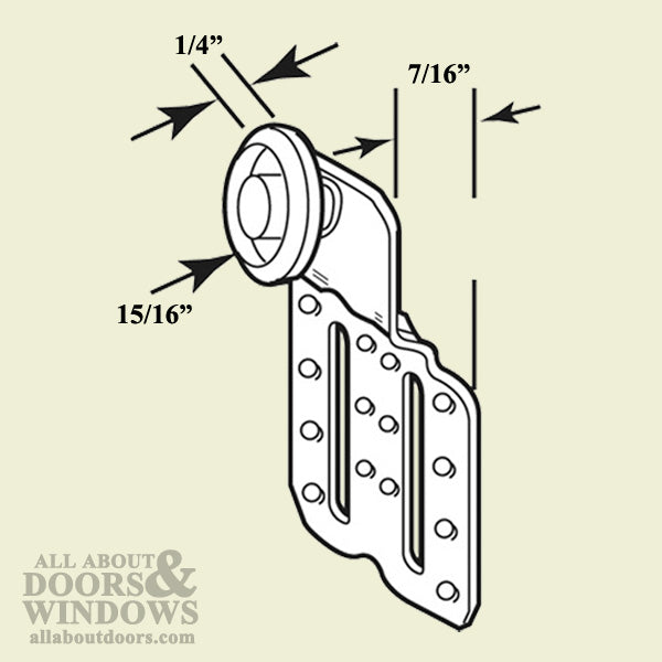 Top Hung Roller Assembly with Offset for Sliding Closet Door - Top Hung Roller Assembly with Offset for Sliding Closet Door