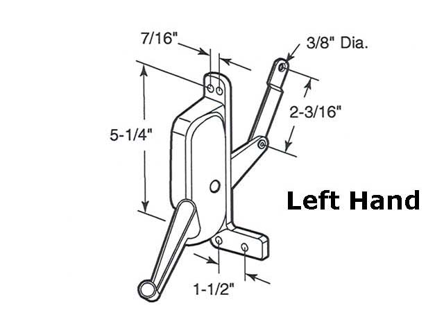 Operator, Type 1 Awning Window, Stanley  LH - Operator, Type 1 Awning Window, Stanley  LH