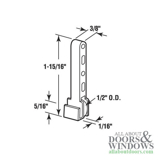 Roller Assembly (Flat) - Sliding Windows, Vertical Rail - Nylon - Roller Assembly (Flat) - Sliding Windows, Vertical Rail - Nylon