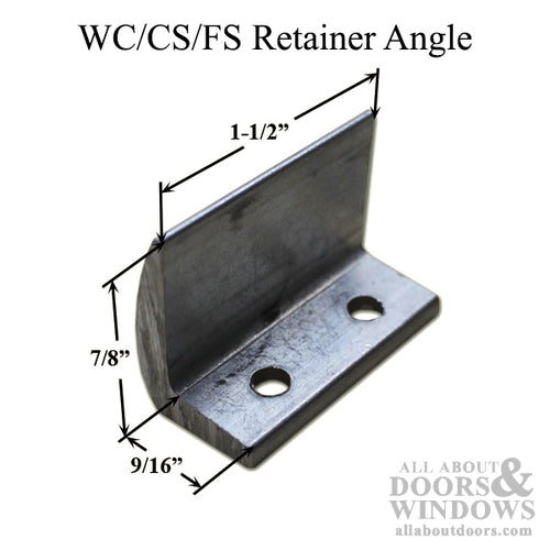 Pella Sliding door bracket, WC/CS/FS Retainer Angle - Pella Sliding door bracket, WC/CS/FS Retainer Angle