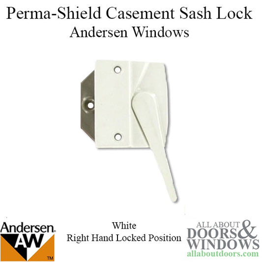 Andersen Casement Window Sash Lock, Perma-Shield 1979-95, RH - White