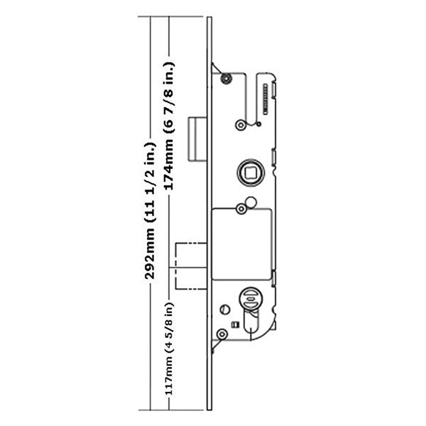 Monolock 40/92 Single Point Mortise Lock (SPL) - Monolock 40/92 Single Point Mortise Lock (SPL)