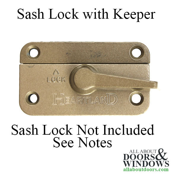 Sash Lock Keeper, Heartland Window - Choose Color - Sash Lock Keeper, Heartland Window - Choose Color