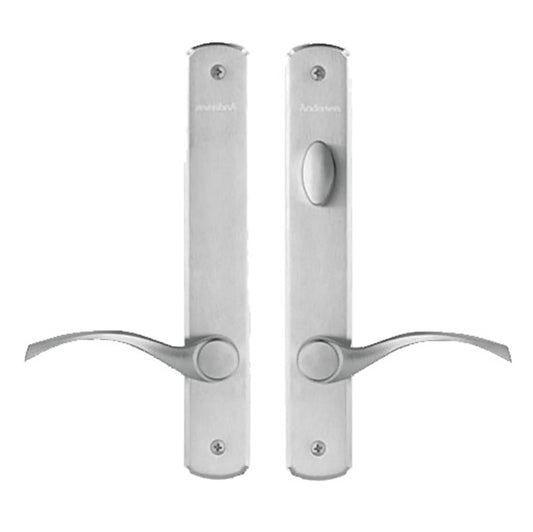Andersen Brushed Chrome Newbury Double Door,  Active  Frenchwood