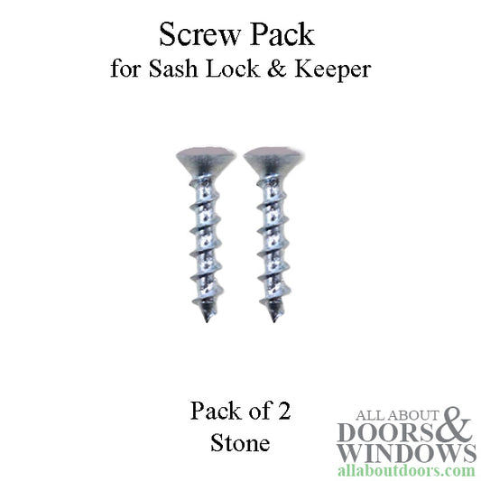 Andersen Screw Pack for 400 Series Woodwright Sash Lock & Keeper - Stone