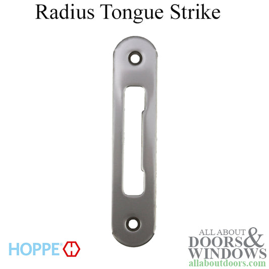 Strike Plate, PT0003N, Radius Tongue 1.00 x 4.62 - Stainless Steel