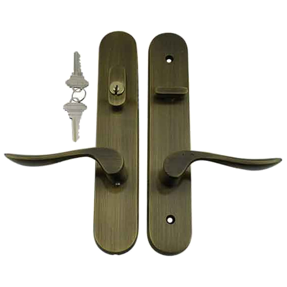 Blemished Marvin Active Keyed Multipoint Lock Trim for Hinged Door - Antique Brass - Blemished Marvin Active Keyed Multipoint Lock Trim for Hinged Door - Antique Brass