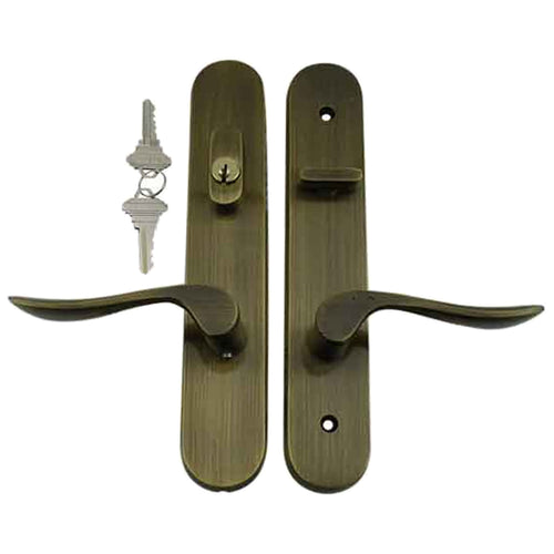 Blemished Marvin Active Keyed Multipoint Lock Trim for Hinged Door - Antique Brass - Blemished Marvin Active Keyed Multipoint Lock Trim for Hinged Door - Antique Brass