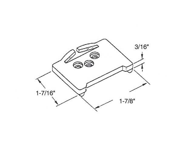 Closet Door Guides, Top - Closet Door Guides, Top