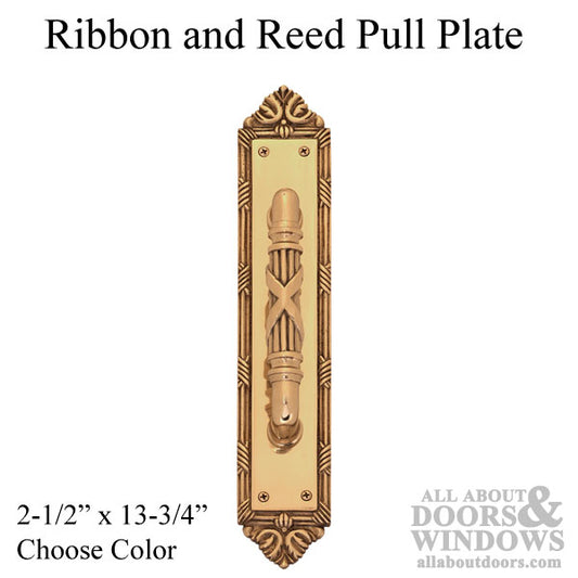 Ribbon & Reed Pull Plate 2-1/2" x 13-3/4"