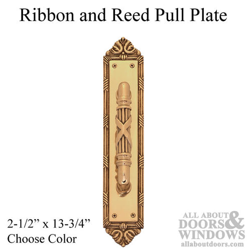 Ribbon & Reed Pull Plate 2-1/2