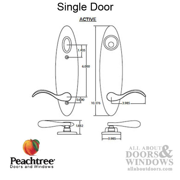 Citadel IPD Single Door Handles - Satin Nickel - Citadel IPD Single Door Handles - Satin Nickel