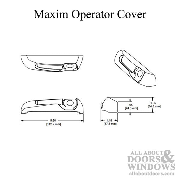 Maxim Cover Only, Plastic with adhesive pad,  Right Hand - Choose Color - Maxim Cover Only, Plastic with adhesive pad,  Right Hand - Choose Color