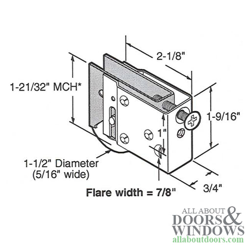 1-1/2 Inch Steel Wheel Roller Assembly - 1-1/2 Inch Steel Wheel Roller Assembly