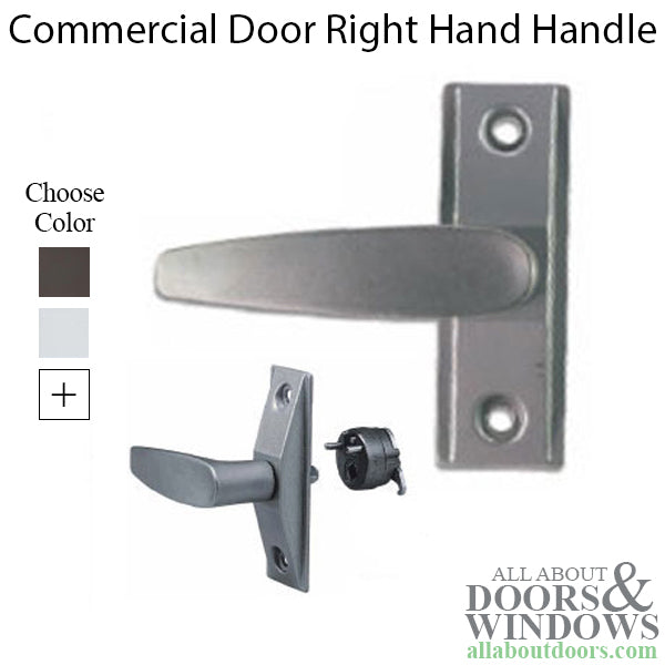 Commercial Doors Lever Handle, Right Hand - 2 Colors - Commercial Doors Lever Handle, Right Hand - 2 Colors