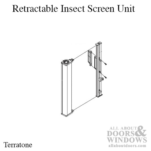 Andersen Frenchwood Gliding Doors - Retainer w/Screws - Retractable Insect Screen - Aug. 03 to May 07 - Terratone