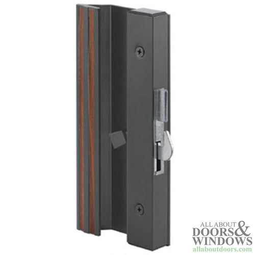 Sliding Patio Door Handle 4-15/16 Inch Hole Center Low Profile Black Powder Coat - Sliding Patio Door Handle 4-15/16 Inch Hole Center Low Profile Black Powder Coat