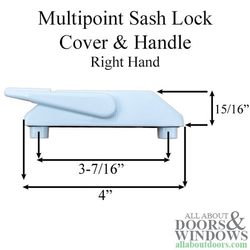 Blemished Multi-Point Sash Lock Cover and Handle, Right Hand - Beige - Blemished Multi-Point Sash Lock Cover and Handle, Right Hand - Beige