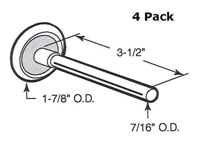 Roller - Standard - Nylon - 1 7/8 wheel - 4 Pack - Roller - Standard - Nylon - 1 7/8 wheel - 4 Pack