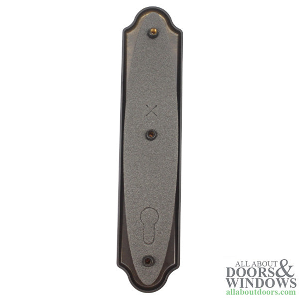 HOPPE Wide Traditional Exterior Backplate M3965N for Active Handlesets - Matte Black - HOPPE Wide Traditional Exterior Backplate M3965N for Active Handlesets - Matte Black